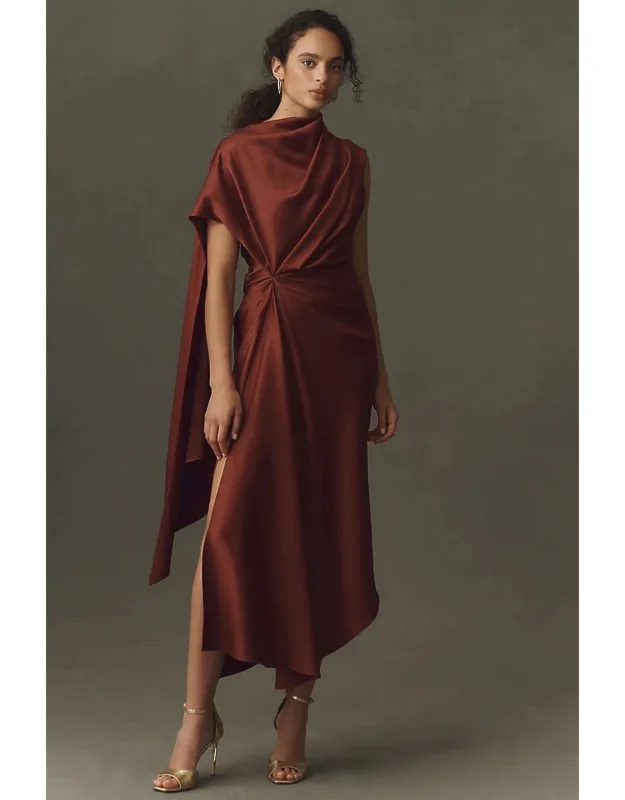 Lunessa Satin Midi Dress