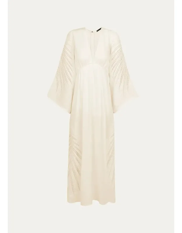Eyelet Embroidered Long Dress