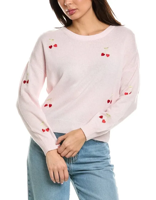 Love Cherry Crewneck Wool & Cashmere-blend Sweater