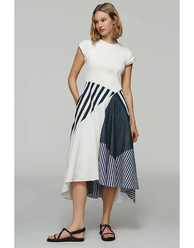 Patchwork Midi Dress
