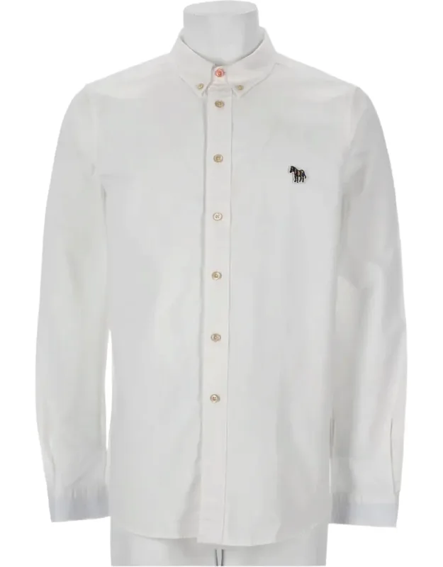 Long Sleeve Zebra Patch Organic Cotton Shirt