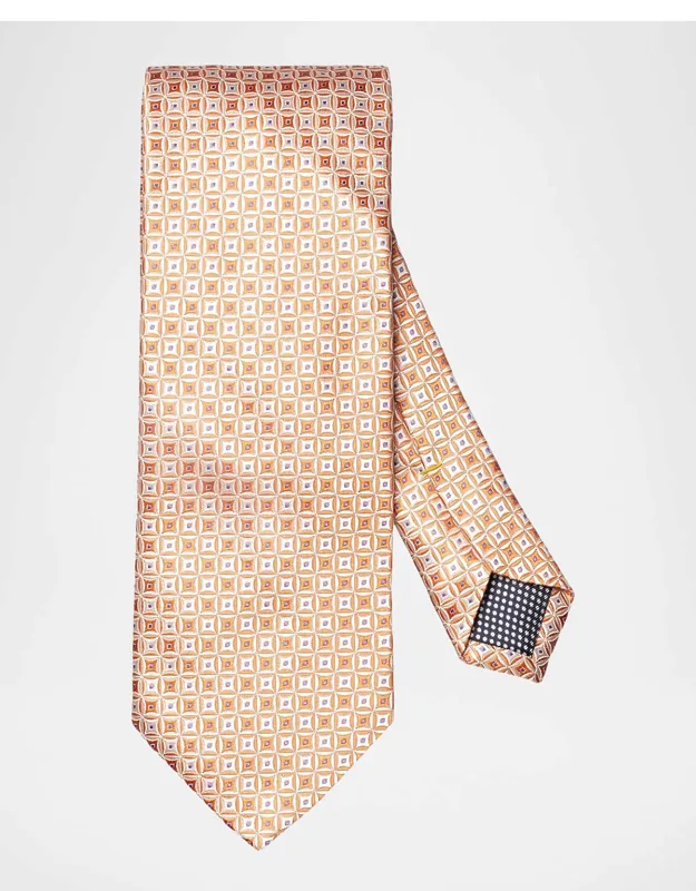 Geometric Medallion Silk Jacquard Tie