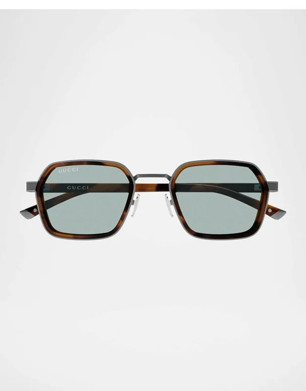 Gg2074s Noble Tip Acetate And Metal Square Sunglasses
