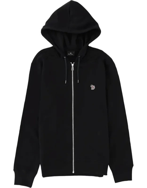 Zebra Zip-up Embroidered Hoodie