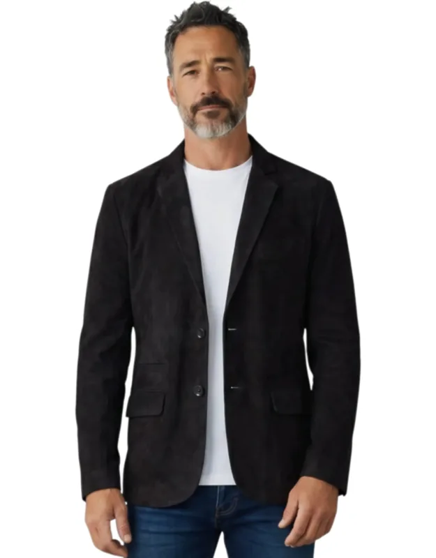 Italian Suede Blazer Jacket