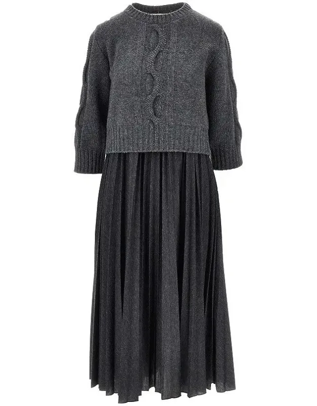 Midi Dress With Sweater
