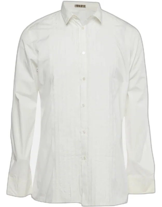 Pintuck Effect Cotton Shirt