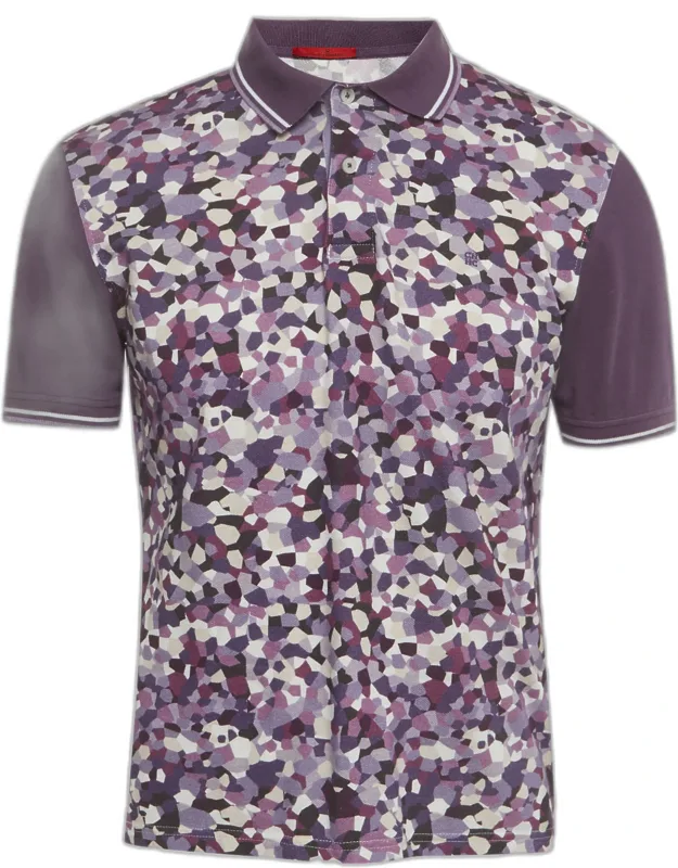 Printed Cotton Short Sleeve Polo T-shirt