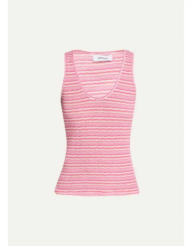 Striped Knit Tank Top