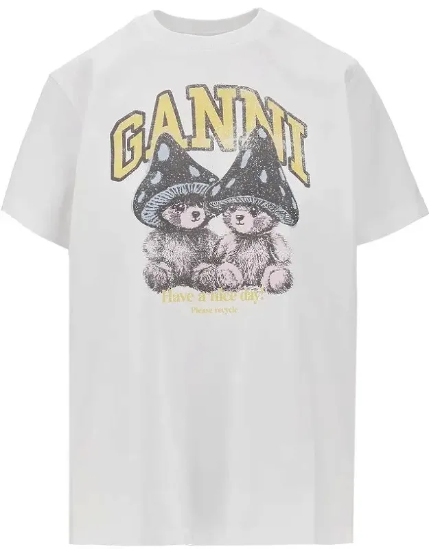Mushroom Teddy Print T-shirt