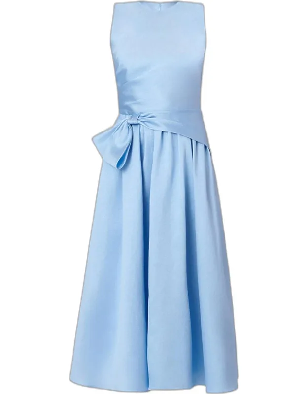 Draped A-line Midi Dress