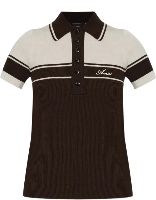 Logo-embroidered Striped Polo Shirt