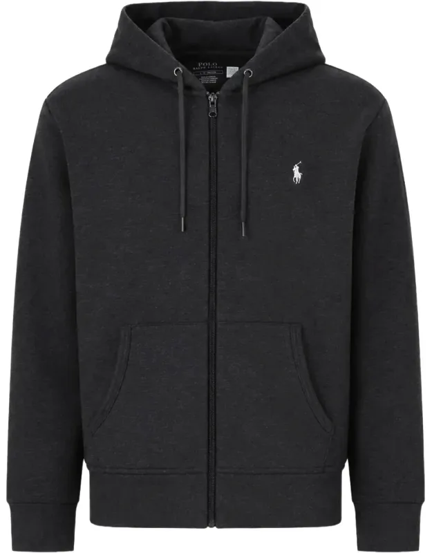 Embroidered Logo Zip-up Hoodie