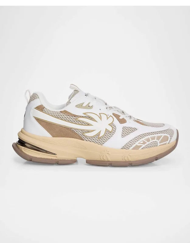 Leather And Mesh Runner Sneakers