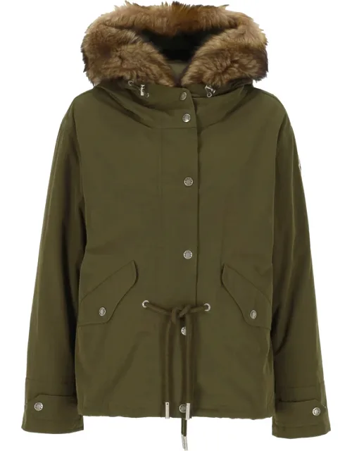 Shearling Trim Parka Coat
