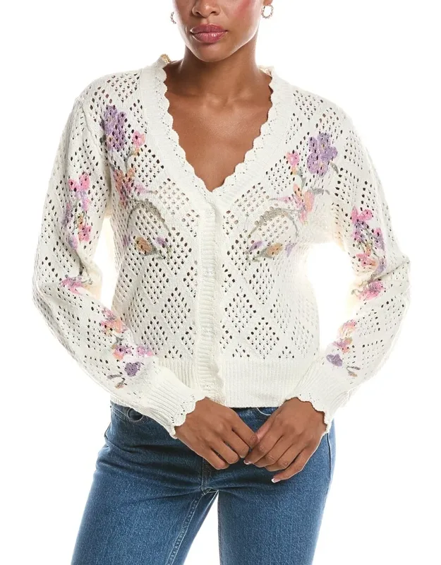 Chryseis Long Sleeve V Neck Cardigan