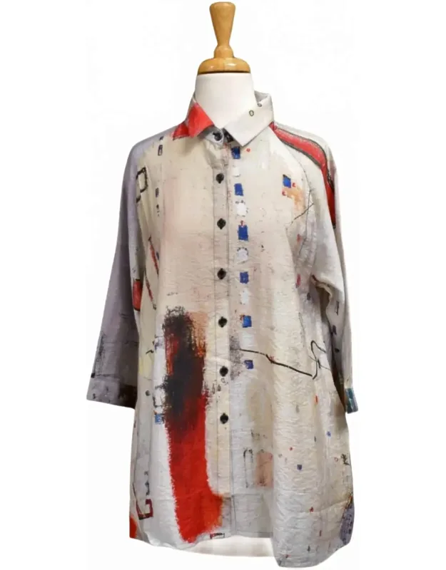 Button Shirt In Abstract