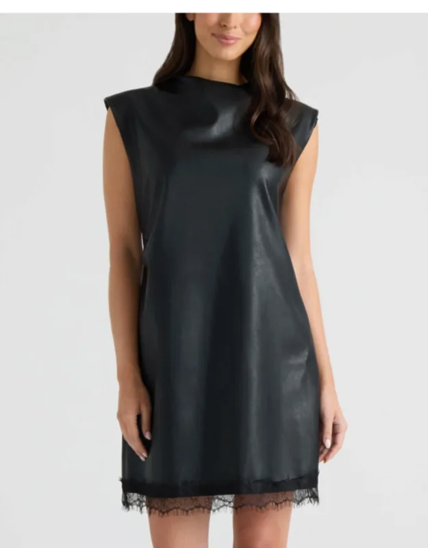 Padded Shoulder Short Dress