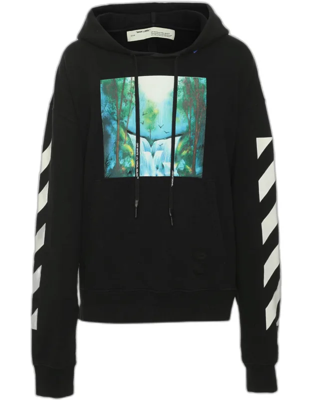 Cotton Diag Waterfall Hoodie