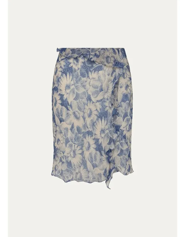 Ruffle Midi Skirt