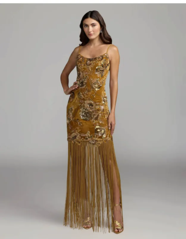 Embellished Fringe Maxi Dress