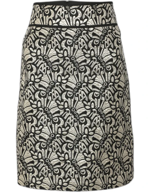 Jacquard Print Mini Skirt