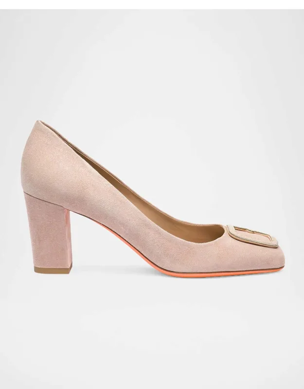 Suede Buckle Pump