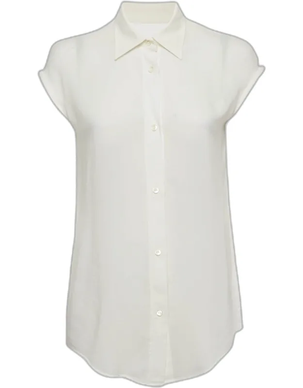Cotton Blend Sleeveless Blouse