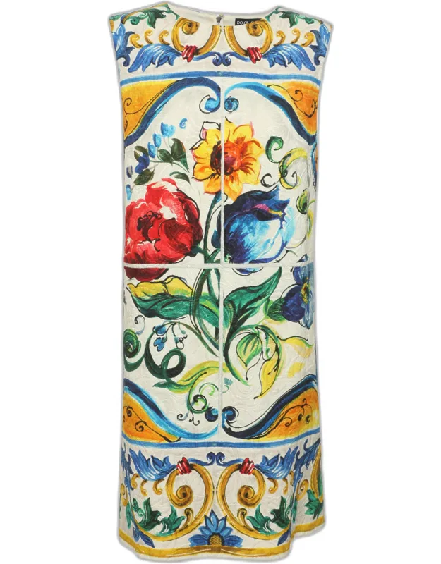 Majolica Printed Jacquard Mini Dress