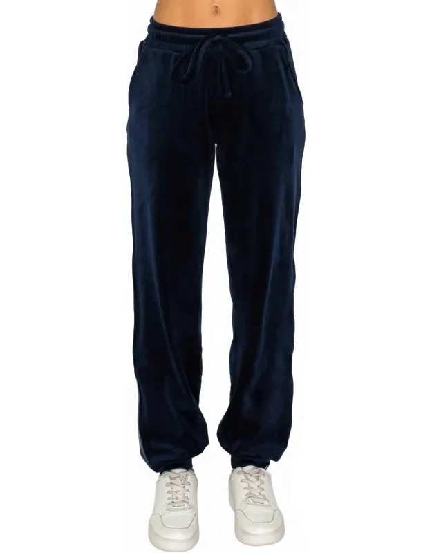 Velour Track Jogger Pants