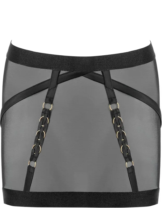 Suri Mesh Open-back Skirt