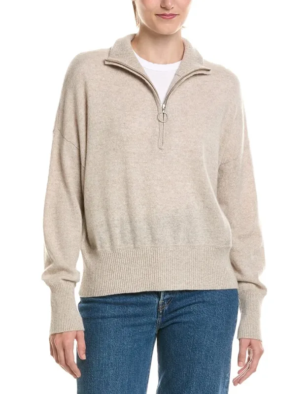 Bryanna Trim Half Zip Sweater