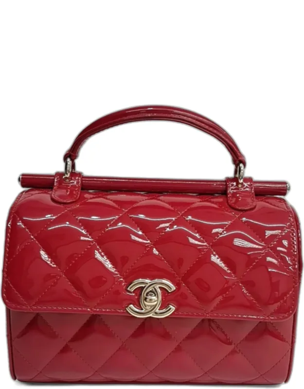 Top Handle Small Patent Leather Crossbody Bag