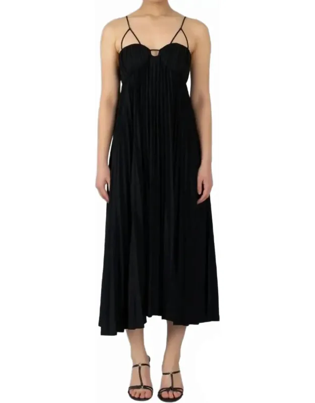 Pleated Slip Dress