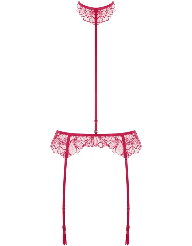 Garter Belt Harness With Detachable Collar