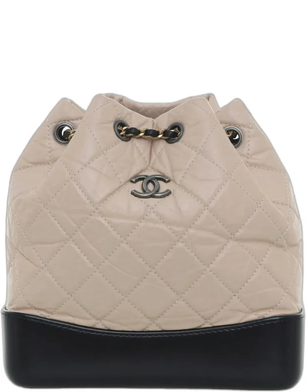 Small Gabrielle Calfskin Leather Backpack Bag