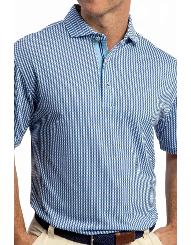 Hayden Gingham Diamond Knit Polo Shirt