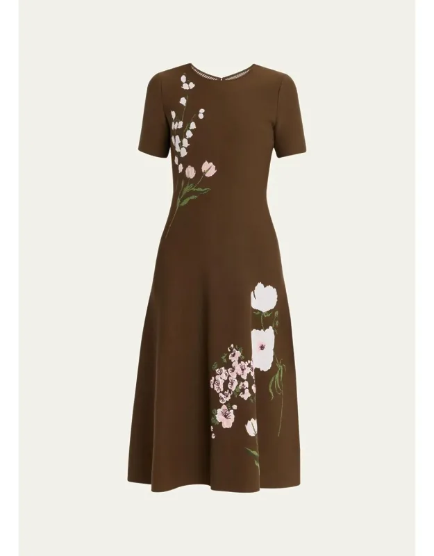 Floral Knit Midi Dress