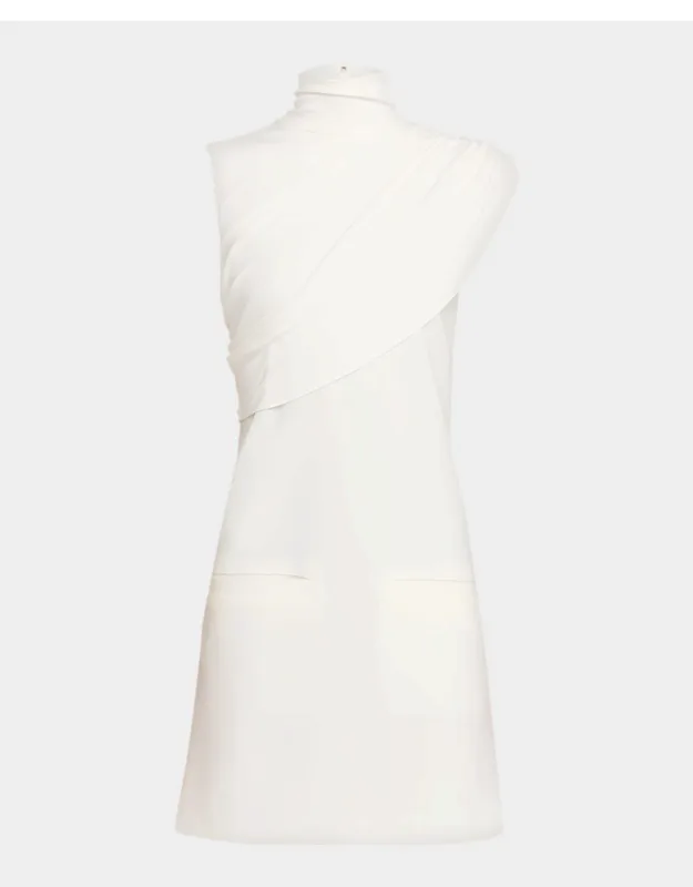 Draped A-line Mini Dress