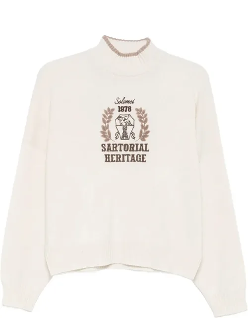 Sartorial Heritage-embroidered Cashmere Sweater