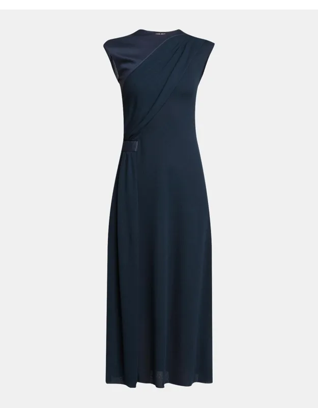 Gathered Sleeveless Midi Dress