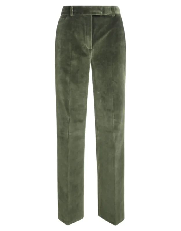 Smooth Velvet Straight-leg Pants