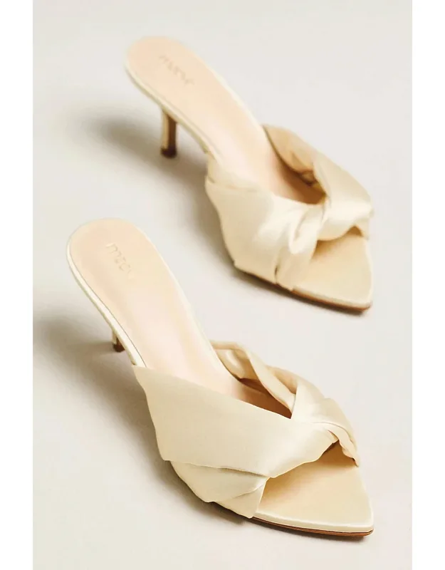Satin Twist Mule Heels
