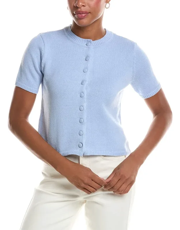 Short Sleeve Crewneck Cardigan