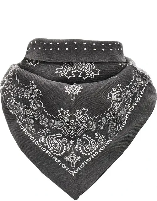 Wool Scarf With Bandana Motif