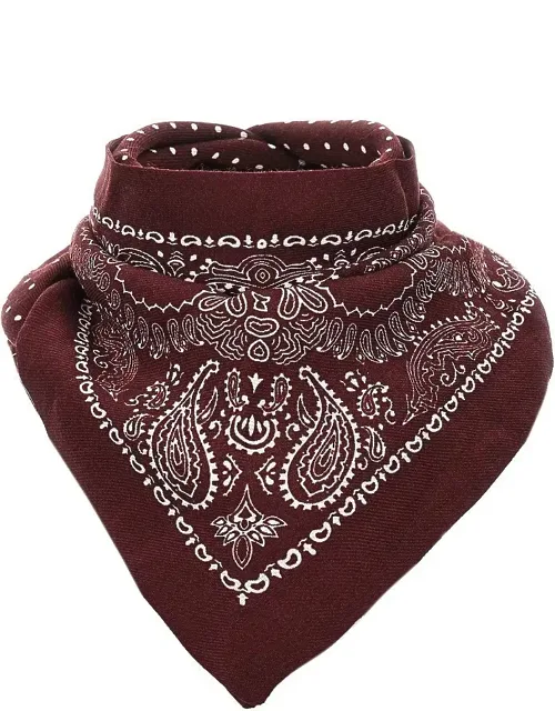 Wool Scarf With Bandana Motif
