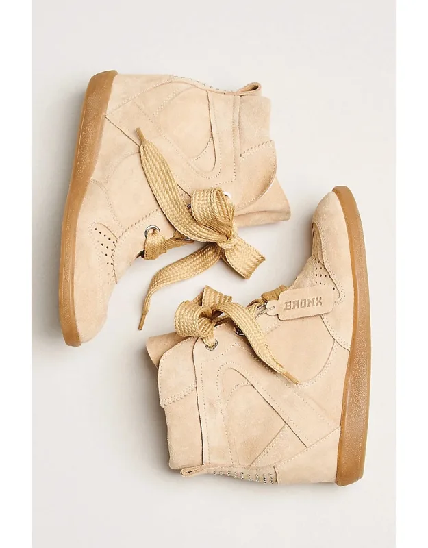 Suede Wedge Sneakers
