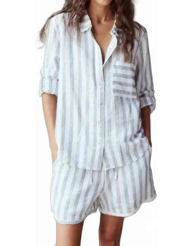 Lacy Button-up Front Shirt