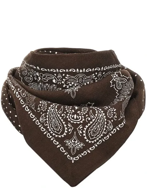 Wool Scarf With Bandana Motif