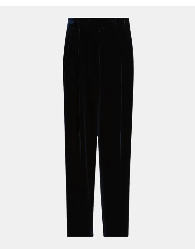 Silk-blend Pleated Pants